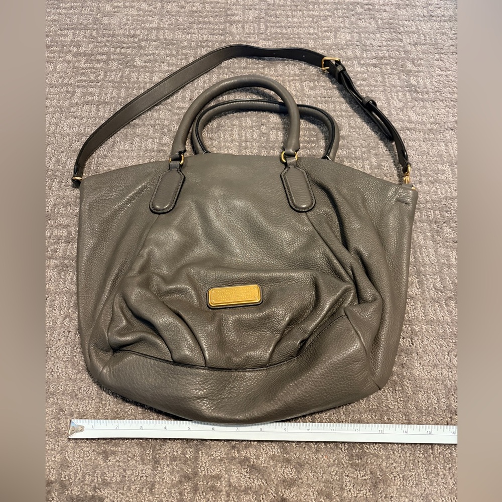 Marc Jacobs Charcoal Shoulder Bag with Gold Details